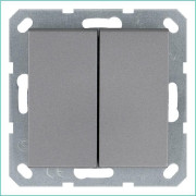 Переключатель проходной 2-кл. 10А IP20 механизм алюм. Jasmart G3022S