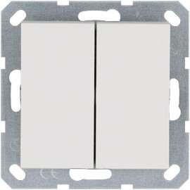 Переключатель проходной 2-кл. 10А IP20 механизм бел. глянцевый Jasmart G3022W