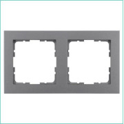 Рамка 2-м G-Classic алюм. Jasmart G1002S