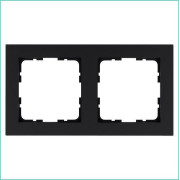 Рамка 2-м G-Classic черн. матов. soft touch Jasmart G1002PB