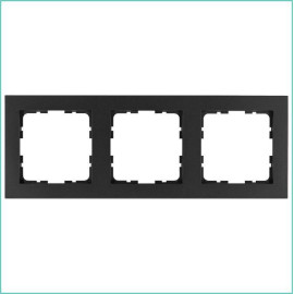 Рамка 3-м G-Classic антрацит Jasmart G1003B