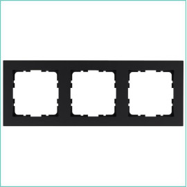 Рамка 3-м G-Classic черн. матов. soft touch Jasmart G1003PB