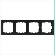 Рамка 4-м G-Classic черн. матов. soft touch Jasmart G1004PB