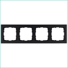 Рамка 4-м G-Classic черн. матов. soft touch Jasmart G1004PB