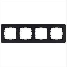 Рамка 4-м G-Flex черн. матов. soft touch Jasmart G1104PB