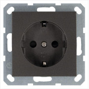 Розетка 1-м Shuko 16А IP20 с заземл. защ. шторки механизм мокко Jasmart G5501Z