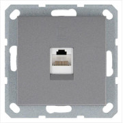 Розетка компьютерная 1-м RJ45 IP20 кат. 5E механизм алюм. Jasmart G6105S