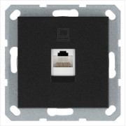 Розетка компьютерная 1-м RJ45 IP20 кат. 5E механизм антрацит Jasmart G6105B