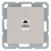 Розетка компьютерная 1-м RJ45 IP20 кат. 5E механизм тауп Jasmart G6105T
