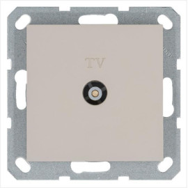 Розетка телевизионная оконечная TV Ф9.5мм механизм тауп Jasmart G6001T