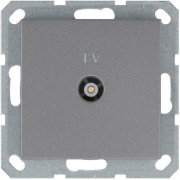 Розетка телевизионная проходная TV Ф9.5мм механизм алюм. Jasmart G6002S