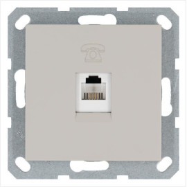 Розетка телефонная 1-м RJ11 механизм тауп JasmartG6101T