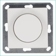 Светорегулятор поворотно-нажимной (диммер) LED 30-400Вт 1gang 2way механизм бел. глянцевый Jasmart G4012W