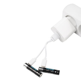 Аккумулятор литиевый AAA 1.5В Li-Ion 1000мВт.ч 660мА.ч зарядка от Type-C шнур в комплекте BL-2 (уп.2шт) ФАZА 5061637