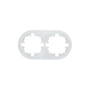 Рамка 2-м OSEN горизонт. круглая бел. LEZARD 744-0200-147