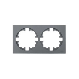 Рамка 2-м OSEN горизонт. квадрат сер. матов. LEZARD 743-7400-147