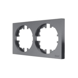 Рамка 2-м OSEN горизонт. квадрат сер. матов. LEZARD 743-7400-147