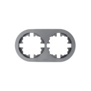 Рамка 2-м OSEN горизонт. круглая сер. матов. LEZARD 744-7400-147