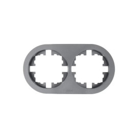 Рамка 2-м OSEN горизонт. круглая сер. матов. LEZARD 744-7400-147