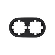 Рамка 2-м OSEN горизонт. круглая черн. бархат LEZARD 744-4200-147