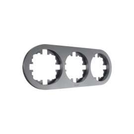 Рамка 3-м OSEN горизонт. круглая сер. матов. LEZARD 744-7400-148