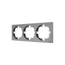 Рамка 3-м OSEN горизонт. квадрат сер. матов.LEZARD 743-7400-148