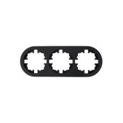 Рамка 3-м OSEN горизонт. круглая черн. бархат LEZARD 744-4200-148