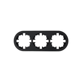 Рамка 3-м OSEN горизонт. круглая черн. бархат LEZARD 744-4200-148