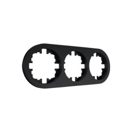 Рамка 3-м OSEN горизонт. круглая черн. бархат LEZARD 744-4200-148