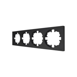 Рамка 4-м OSEN горизонт. квадрат механизм черн. бархат LEZARD 743-4200-149