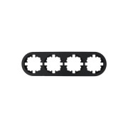 Рамка 4-м OSEN горизонт. круглая механизм черн. бархат LEZARD 744-4200-149