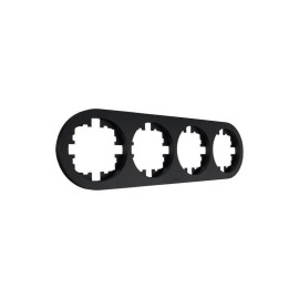 Рамка 4-м OSEN горизонт. круглая механизм черн. бархат LEZARD 744-4200-149