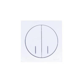 Выключатель 2-кл. СП OSEN 10А IP20 с подсветкой механизм бел. LEZARD 743-0288-112