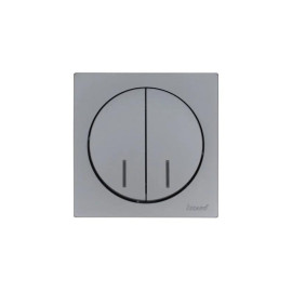 Выключатель 2-кл. СП OSEN 10А IP20 с подсветкой механизм сер. матов. LEZARD 743-7488-112