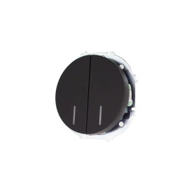 Выключатель 2-кл. СП OSEN 10А IP20 с подсветкой механизм черн. бархат LEZARD 743-4288-112