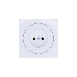 Розетка 1-м СП OSEN без заземл. ПБТ бел. LEZARD 743-0288-121B