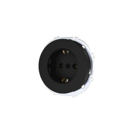 Розетка 1-м OSEN IP20 16А с заземл. ПБТ механизм черн. бархат LEZARD 743-4288-122B