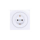 Розетка 1-м OSEN IP20 с заземл. ПБТ бел. LEZARD 743-0288-122B