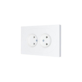 Розетка 2-м СП OSEN без заземл. ПБТ белая LEZARD 743-0200-128B