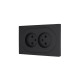 Розетка 2-м СП OSEN без заземл. ПБТ механизм черн. бархат LEZARD 743-4200-128B