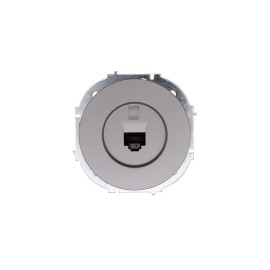 Розетка компьютерная СП OSEN RJ45 кат.6 механизм сер. матов. LEZARD 743-7488-140