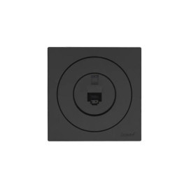 Розетка компьютерная СП OSEN RJ45 кат.6 механизм черн. бархат LEZARD 743-4288-140