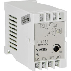 Реле контроля трехфазного напряжения ЕЛ-11Е 380В 50Гц задержка срабатывания 0.1-10с ток контактов исполнительного реле 5А 2п УХЛ4 Реле и Автоматика A8222-77135136