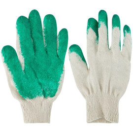 Перчатки вязаные с резиновой заливкой наладонника х/б 12470