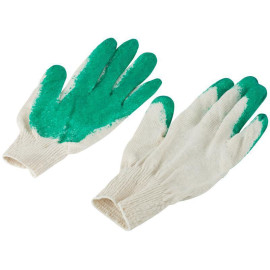 Перчатки вязаные с резиновой заливкой наладонника х/б 12470