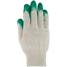 Перчатки вязаные с резиновой заливкой наладонника х/б 12470