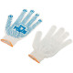 Перчатки вязаные (3 нити) 10 класс вязки х/б с ПВХ 12485