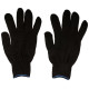 Перчатки вязаные упрочненные (5 нитей) х/б черн. 12496