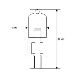 Лампа галогенная JC 20Вт 12В капс. g4 Camelion 1955