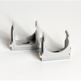 Держатель для труб (клипса) d25мм сер. (уп.100шт) TOKOV ELECTRIC TKE-LC-25-C06/100